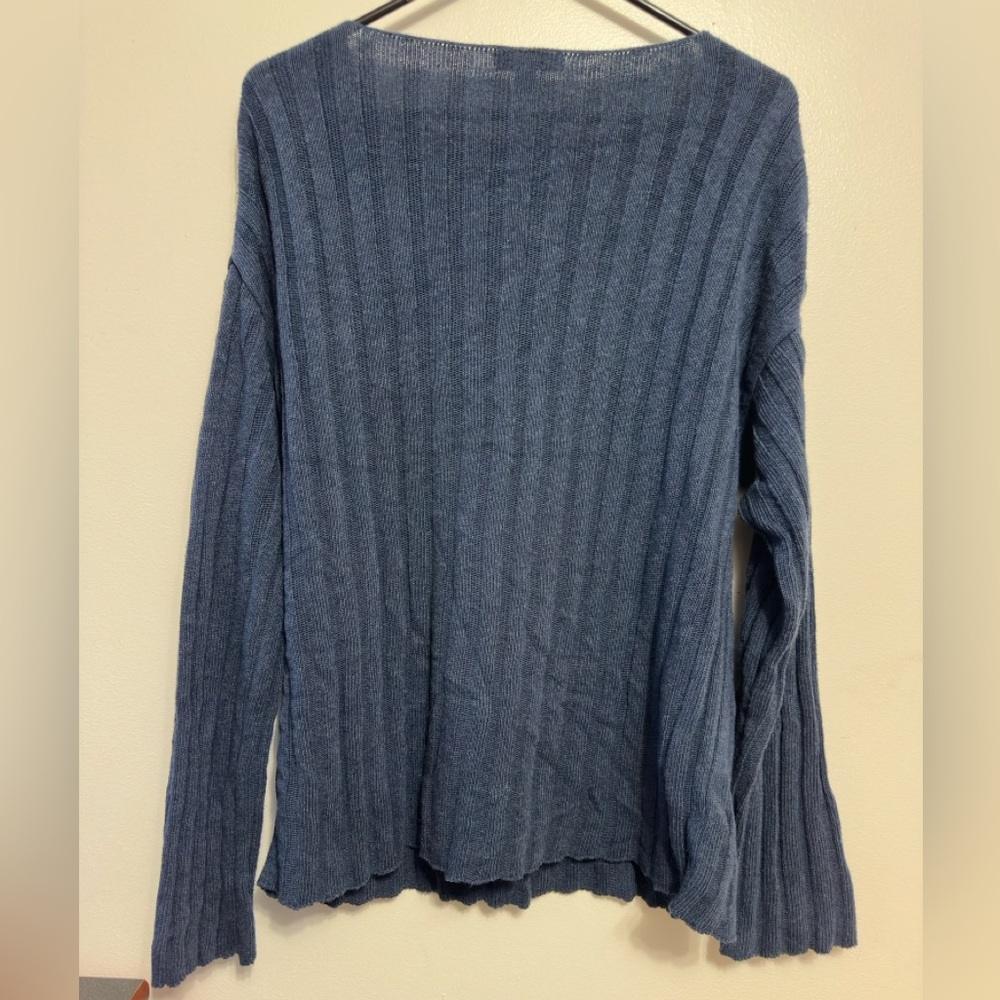 ASOS Navy Ribbed Knit Top - Picture 2 of 5
